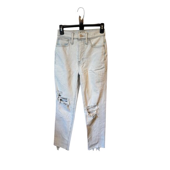 MADEWELL The Momjean in Harman Wash: Raw-Hem Edition Size 24 High Rise Taper 90s - Picture 2 of 10